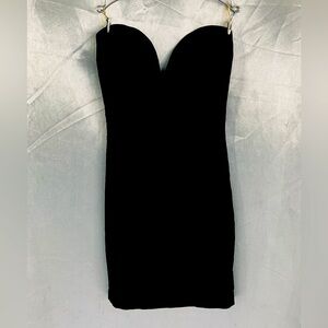 Elegant Black Strapless Dress